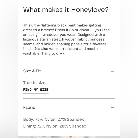 Honeylove Perfectionist Pant | black | XL | NWT - Picture 5 of 8